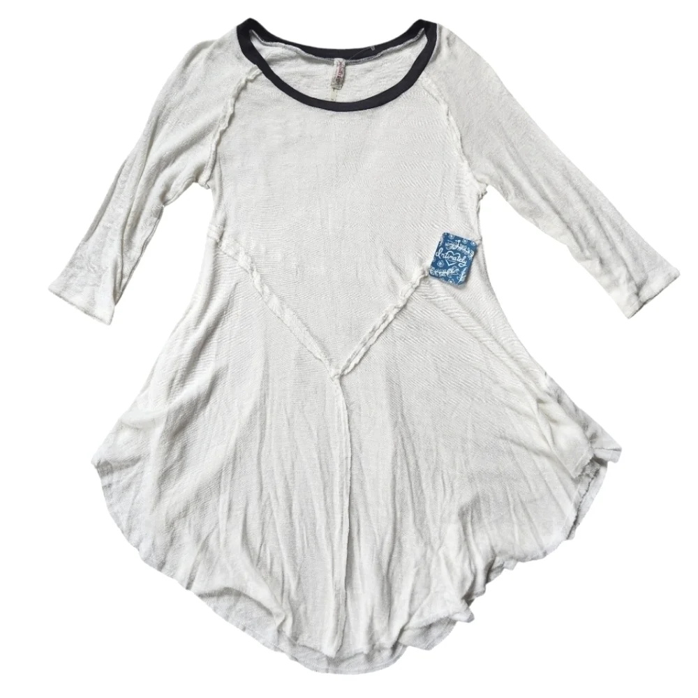 New with Tags Free People Intimately Weekend Layering Top in Snow Combo sz S - Picture 2 of 7